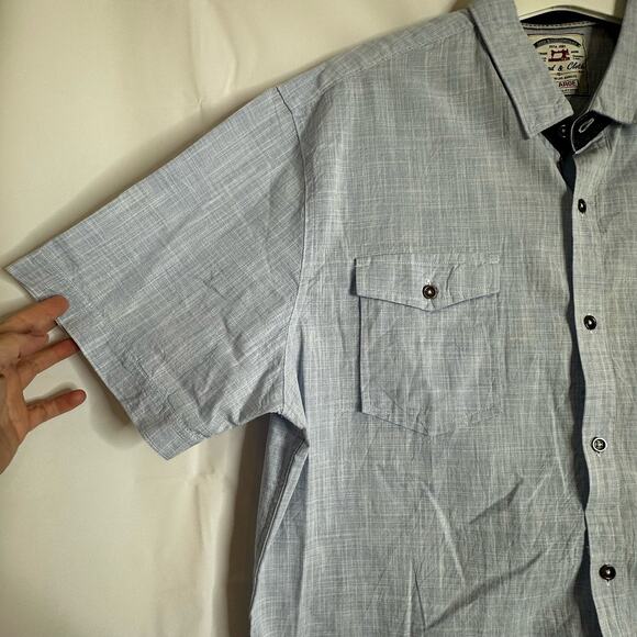 Thread & Cloth 100% Cotton Men's Button Down Casual Blue Shirt Size XL - Picture 2 of 10